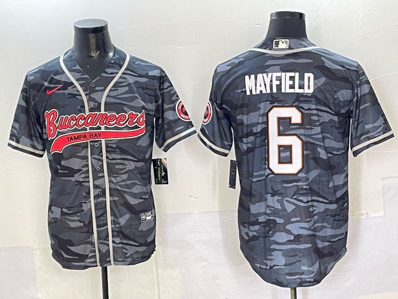 Men 2025 Tampa Bay Buccaneers 6 Mayfield Camo Joint Name Nike Limited NFL Jersey style 01